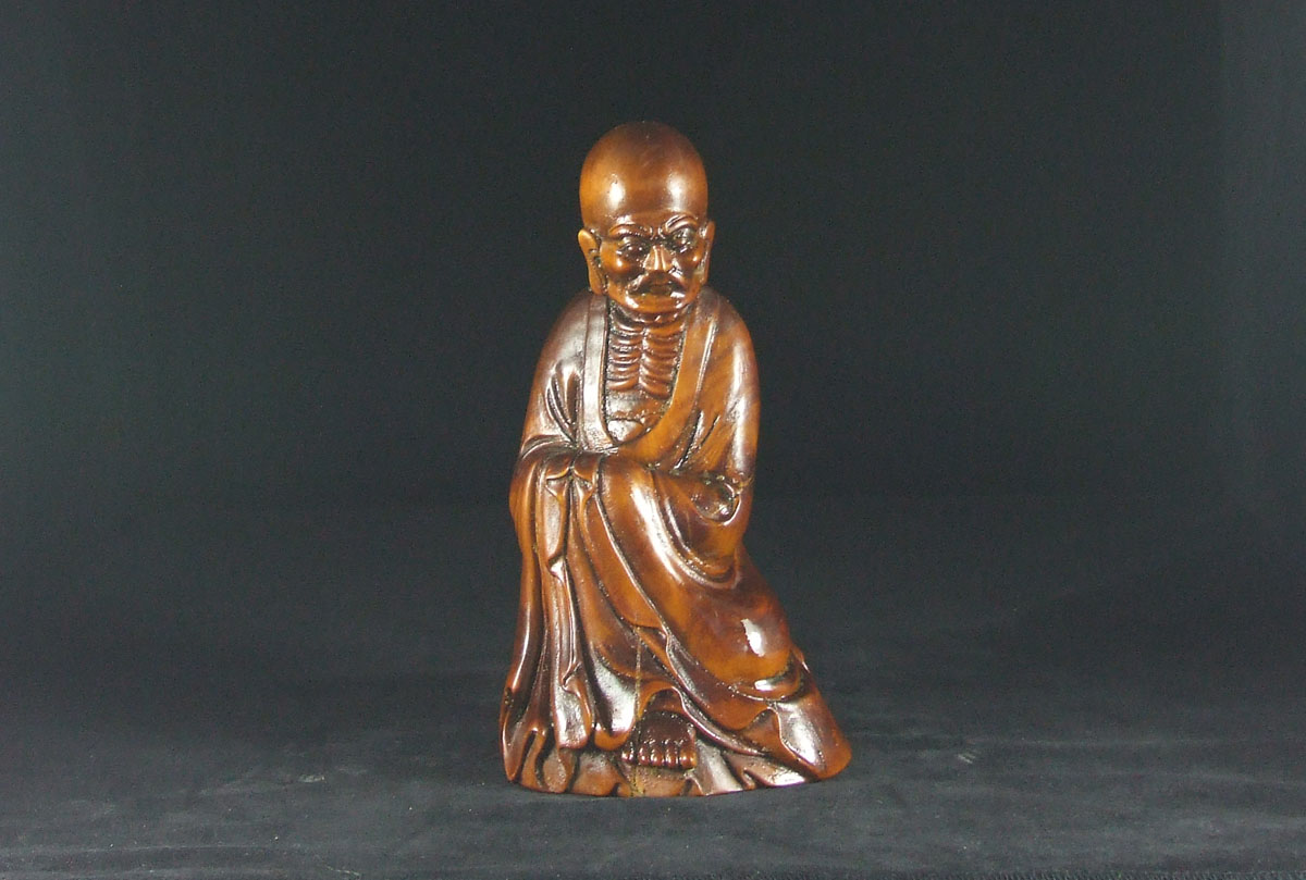 四川古玩古董-宗教艺术品|佛教|木雕罗汉
